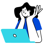 Ilustração de uma pessoa usando um computador